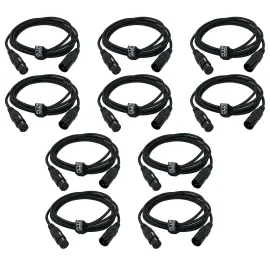DMX-кабель American DJ DMX10 Black 3 м (10 штук)