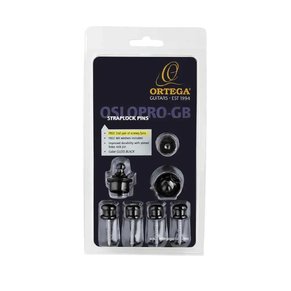 Крепление гитарного ремня Ortega OSLOPRO-GB Black (пара)