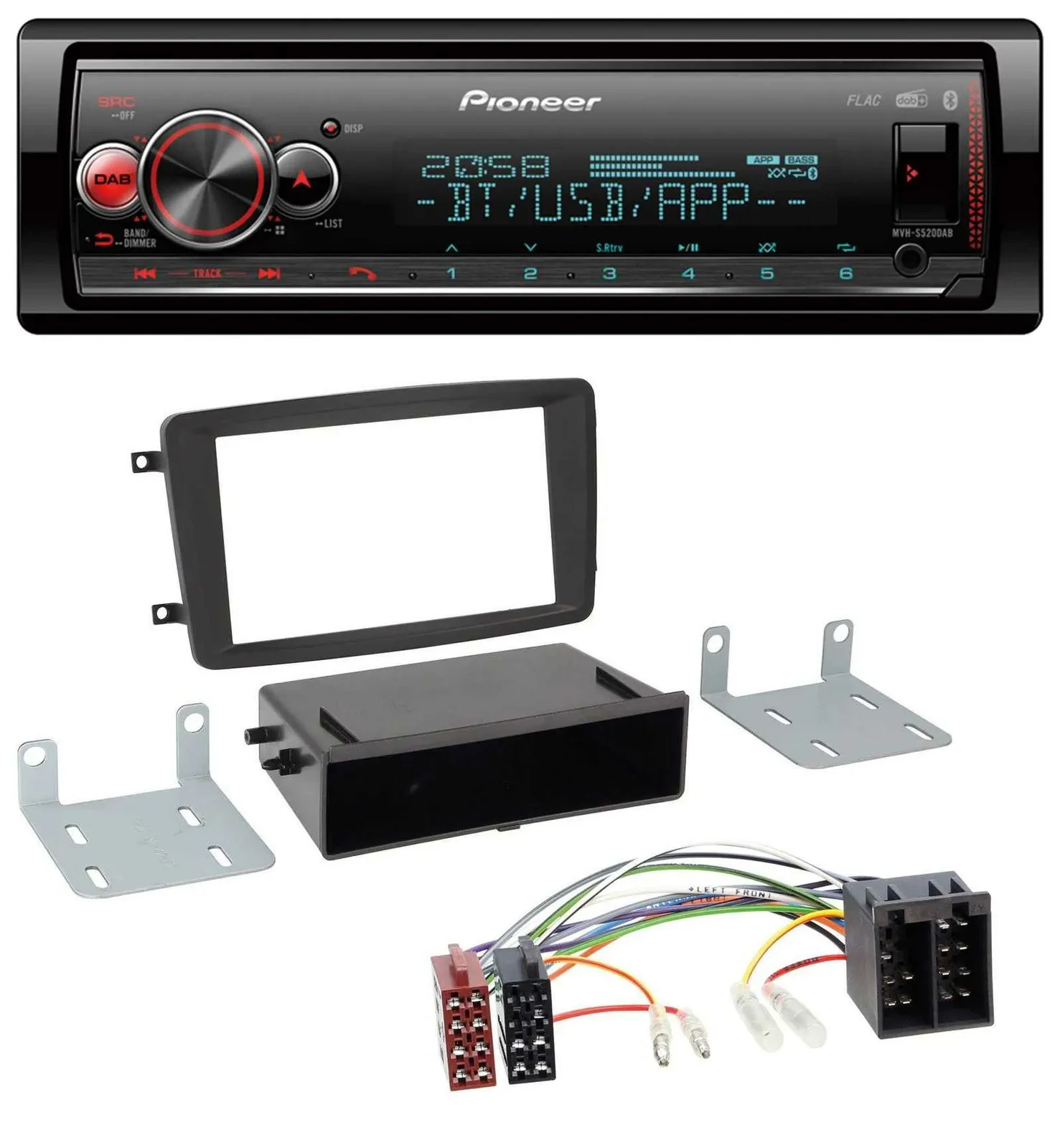 Pioneer Bluetooth USB MP3 DAB Autoradio für Mercedes C-Klasse CLK Vito Viano