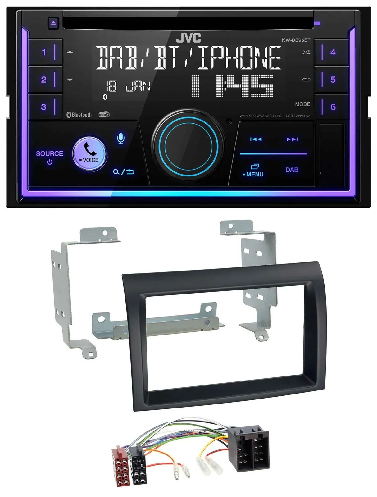 JVC MP3 USB 2DIN DAB Bluetooth CD Autoradio für Citroen Jumper Peugeot Boxer Fia