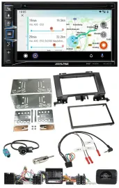 Alpine Bluetooth TMC USB DAB 2DIN Lenkrad Navigation für Mercedes Sprinter Audio
