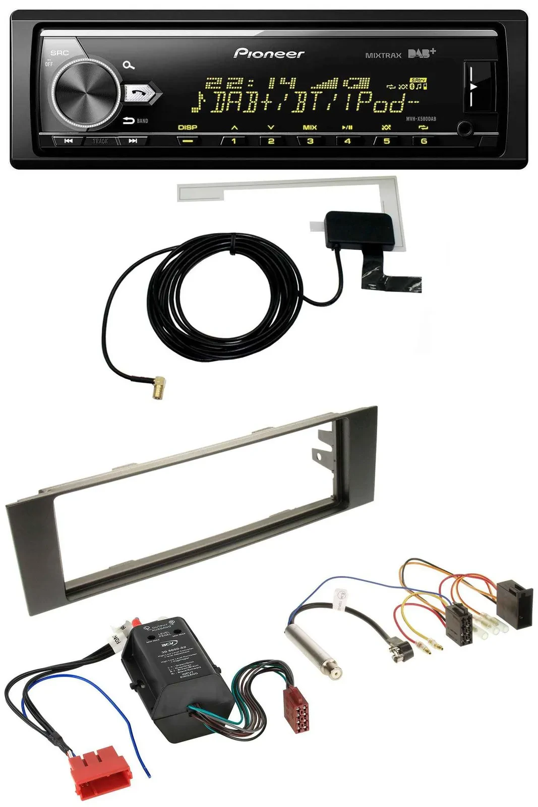 Pioneer Bluetooth DAB USB MP3 Autoradio für Audi A3 8P 03-06 Bose Aktivsystem Mi