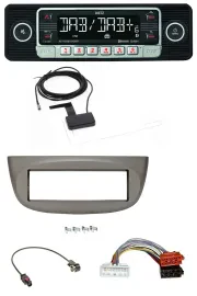 Dietz DAB Bluetooth USB MP3 Autoradio für Renault Twingo ab 2015 beige-grau