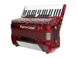 Аккордеон Pierre Cesar PCA2003 RDP 120 басов 41 клавиша в правой руке 11+2 регистры, цвет красный перламутр
