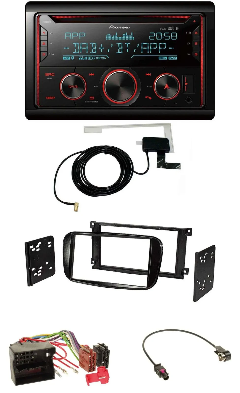 Pioneer 2DIN MP3 DAB USB CD Bluetooth Autoradio für Ford Mondeo S-Max 2007-2014