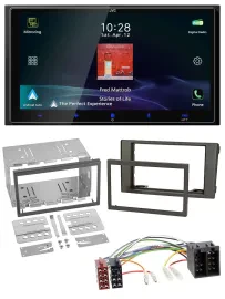 JVC USB Bluetooth 2DIN DAB MP3 Autoradio für Iveco Daily 06-14 dunkelgrau