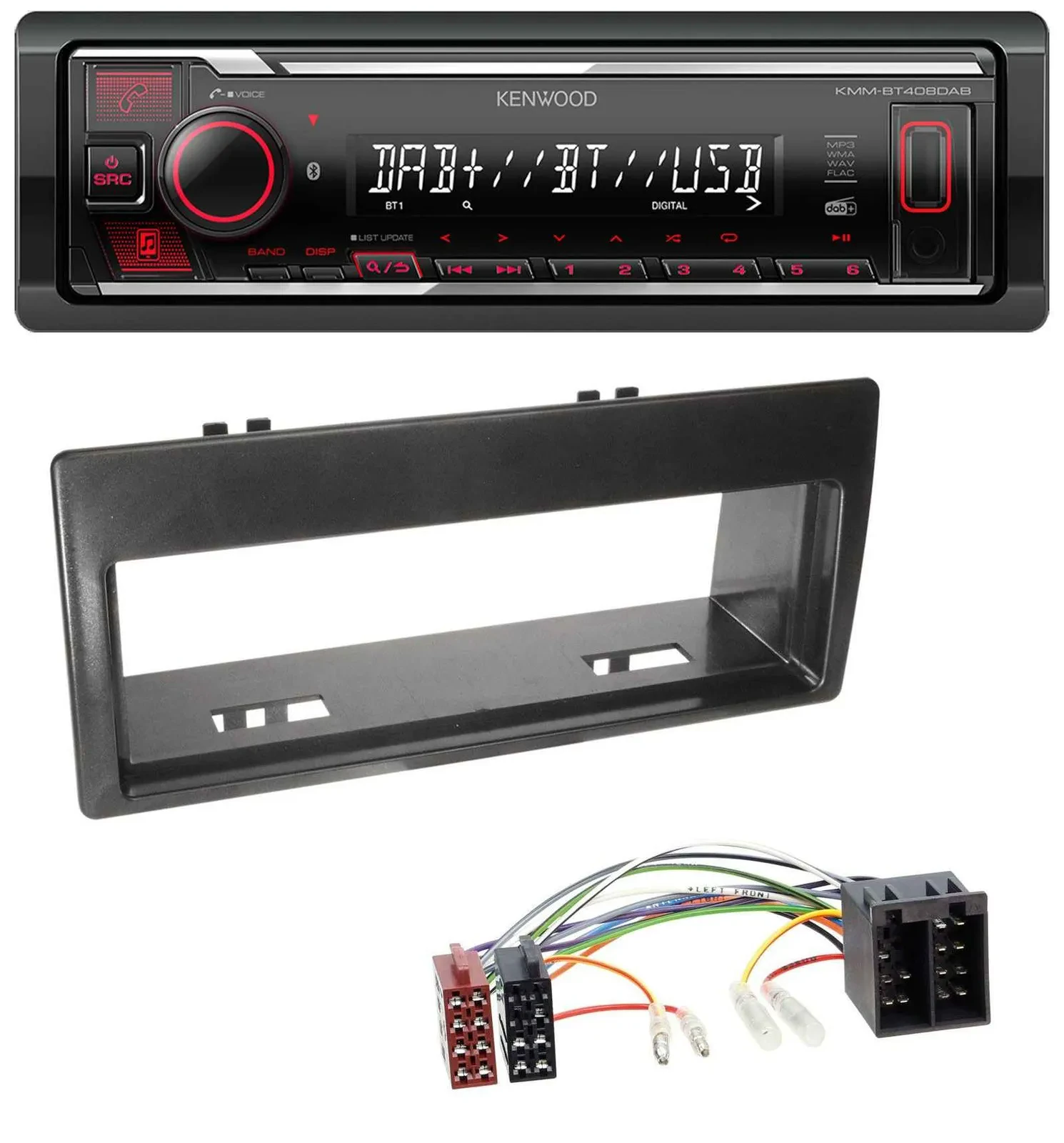 Автомагнитола Kenwood MP3 Bluetooth USB DAB для Citroen Xantia (1999–2003)