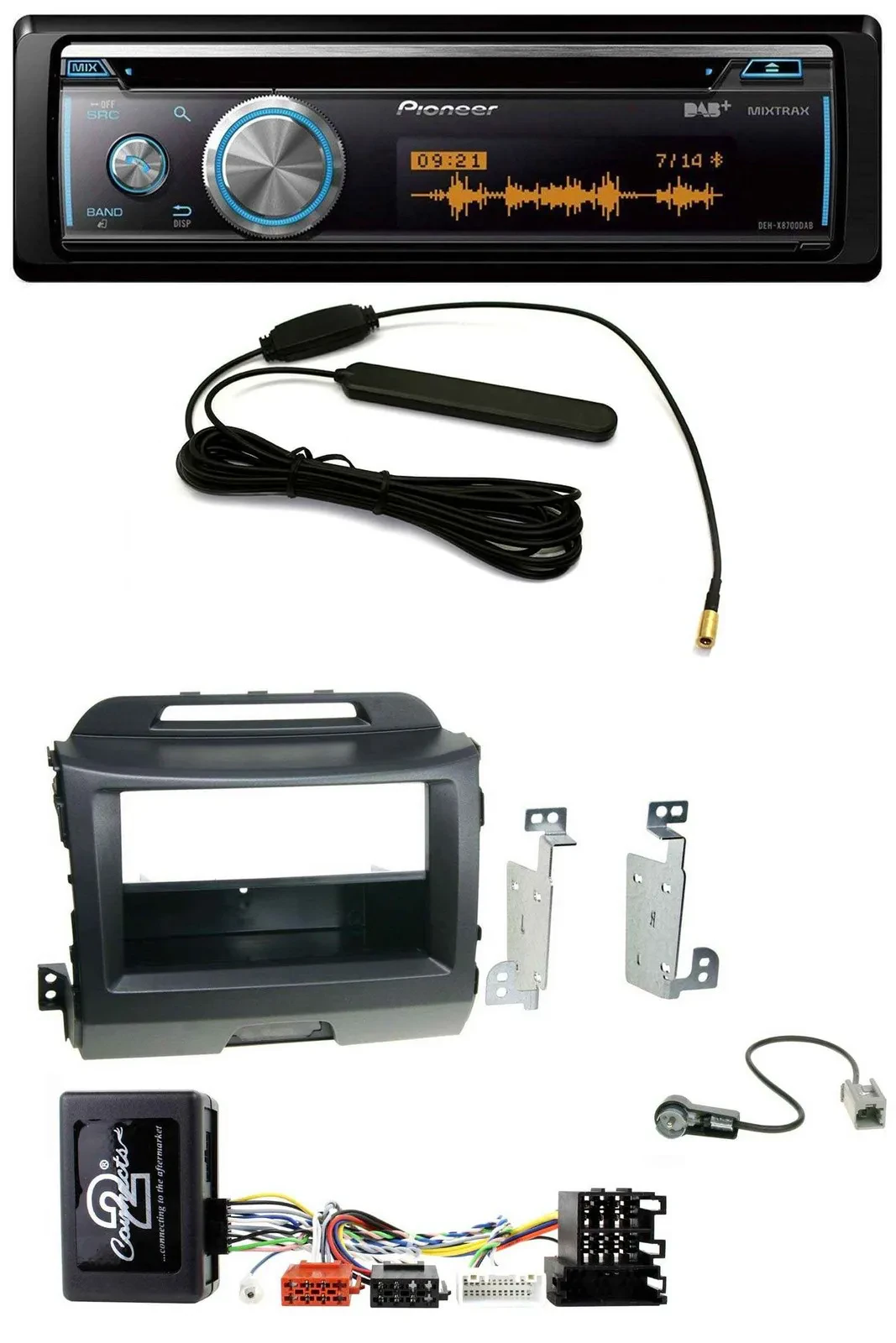 Pioneer CD USB Bluetooth DAB Lenkrad Autoradio für Kia Sportage 3 Navi 10-15 sch