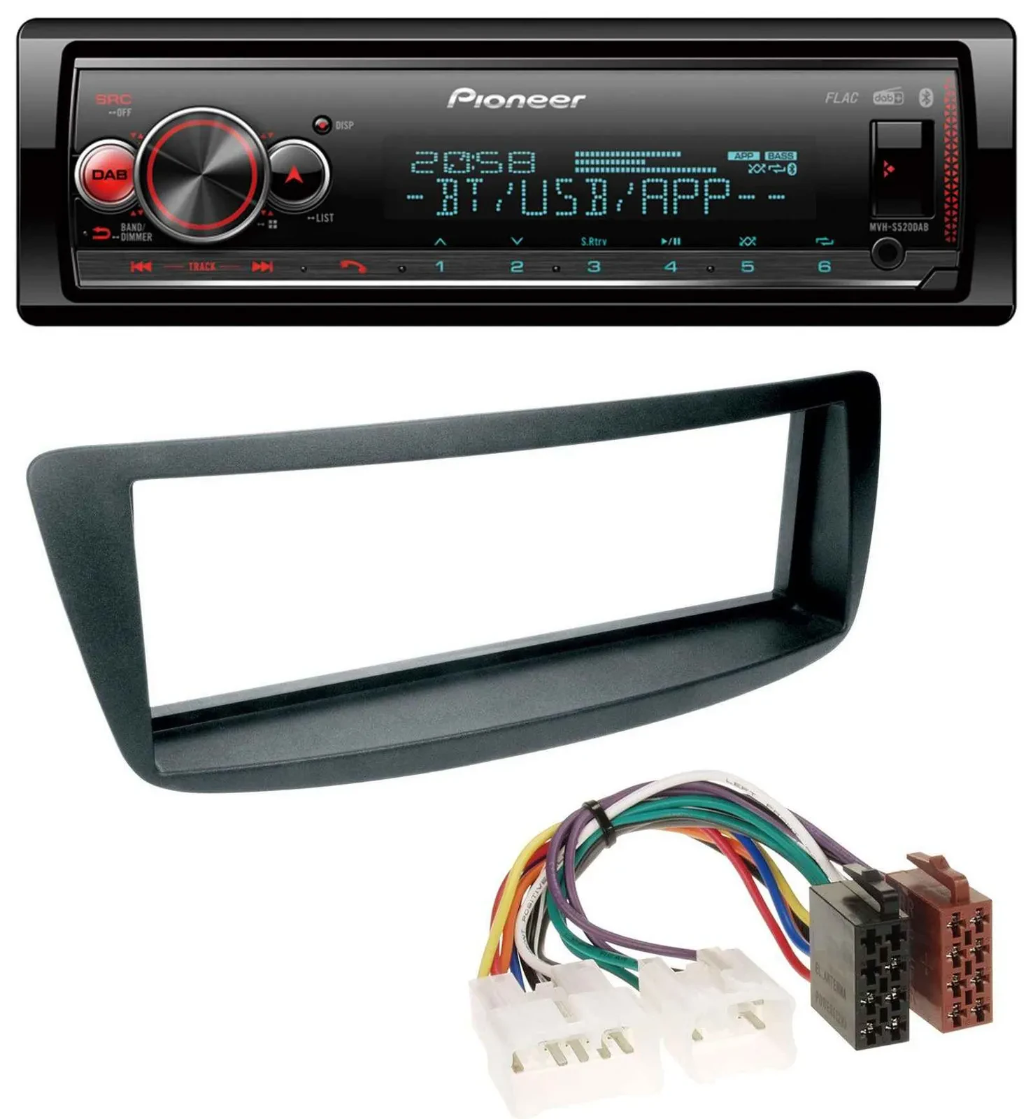 Pioneer Bluetooth USB MP3 DAB Autoradio für Toyota Aygo (AB1, 05-14)