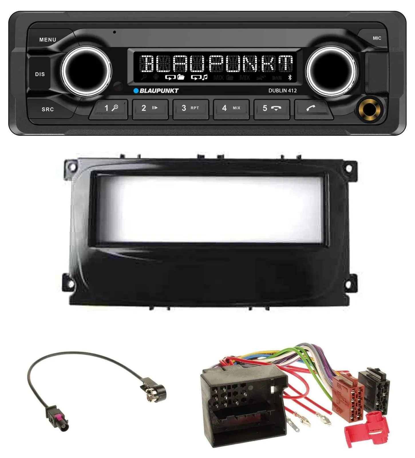 Blaupunkt MP3 Bluetooth USB AUX Autoradio für Ford C-Max Galaxy Focus ab 2007 gl