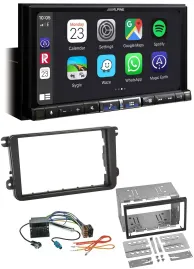 Alpine 2DIN DAB USB MP3 Bluetooth Autoradio für Skoda Fabia Octavia II Rapid Roo