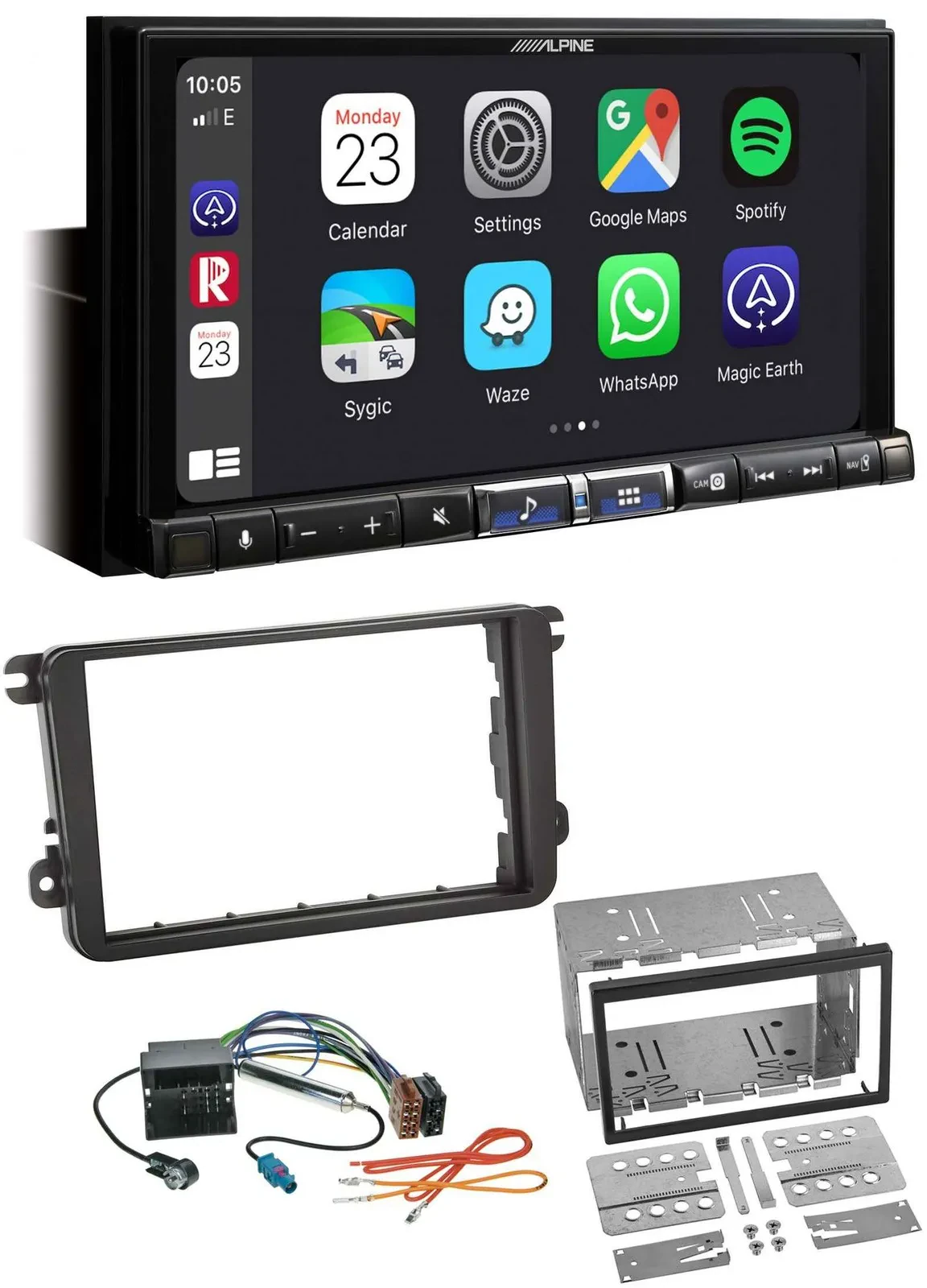Alpine 2DIN DAB USB MP3 Bluetooth Autoradio für Skoda Fabia Octavia II Rapid Roo
