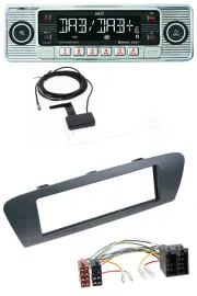 Dietz Bluetooth USB MP3 DAB Autoradio für Renault Scenic (ab 09) - grau