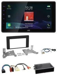 JVC DAB MP3 Bluetooth USB Autoradio für Toyota Aygo AB7 ab 2022 mattschwarz