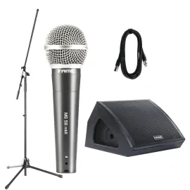 Audio 10MA Bühnenmonitor Set, 10" Aktiv Monitor, 150W RMS, Gesangsmikro