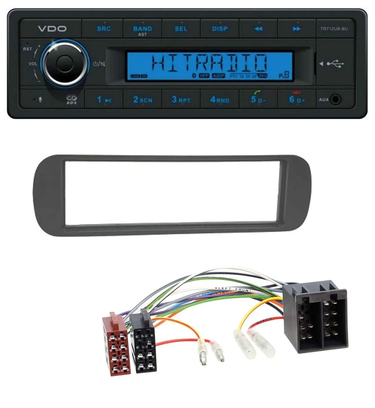VDO Bluetooth AUX USB MP3 Autoradio für Lancia Y (1996-2004) - schwarz
