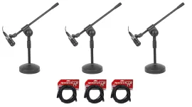 Микрофон для ударных Audio-Technica ATM230PK (набор, 3 шт.) со стойками, креплениями и кабелями