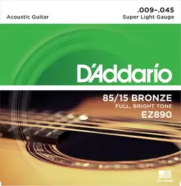 Струны для акустической гитары D'Addario EZ890 9-45, бронза