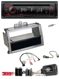 Автомагнитола для Hyundai i20 (2009–2011) Kenwood CD/USB/Bluetooth/DAB, ISO, серебристая