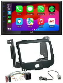 JVC Bluetooth USB MP3 2DIN DAB Autoradio für Hyundai i10 08-13 Rubber Touch