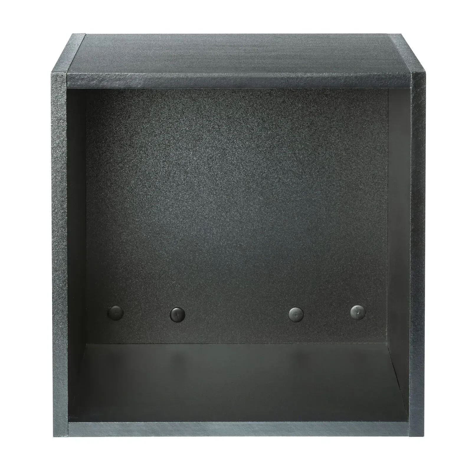 Vinyl Cube 110 Schwarz MDF-Holz Aufbewahrung für 110 LPs Maxi-Singles 12 Zoll