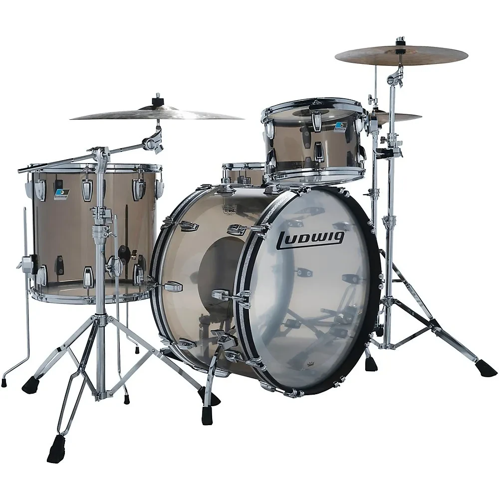 Ludwig Vistalite 3-Piece Pro Beat Shell Pack With 24" Bass Drum Bronze