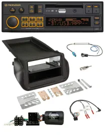 Автомагнитола Pioneer DAB, Bluetooth, USB для Citroen Nemo/Peugeot Bipper с поддержкой кнопок на руле