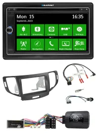 Blaupunkt Bluetooth 2DIN Lenkrad DAB USB TMC Navigation für Honda Accord 2008-20