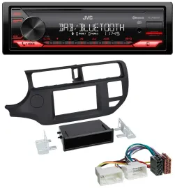 JVC Bluetooth USB DAB MP3 Autoradio für Kia Rio (UB 2011-2014) schwarz