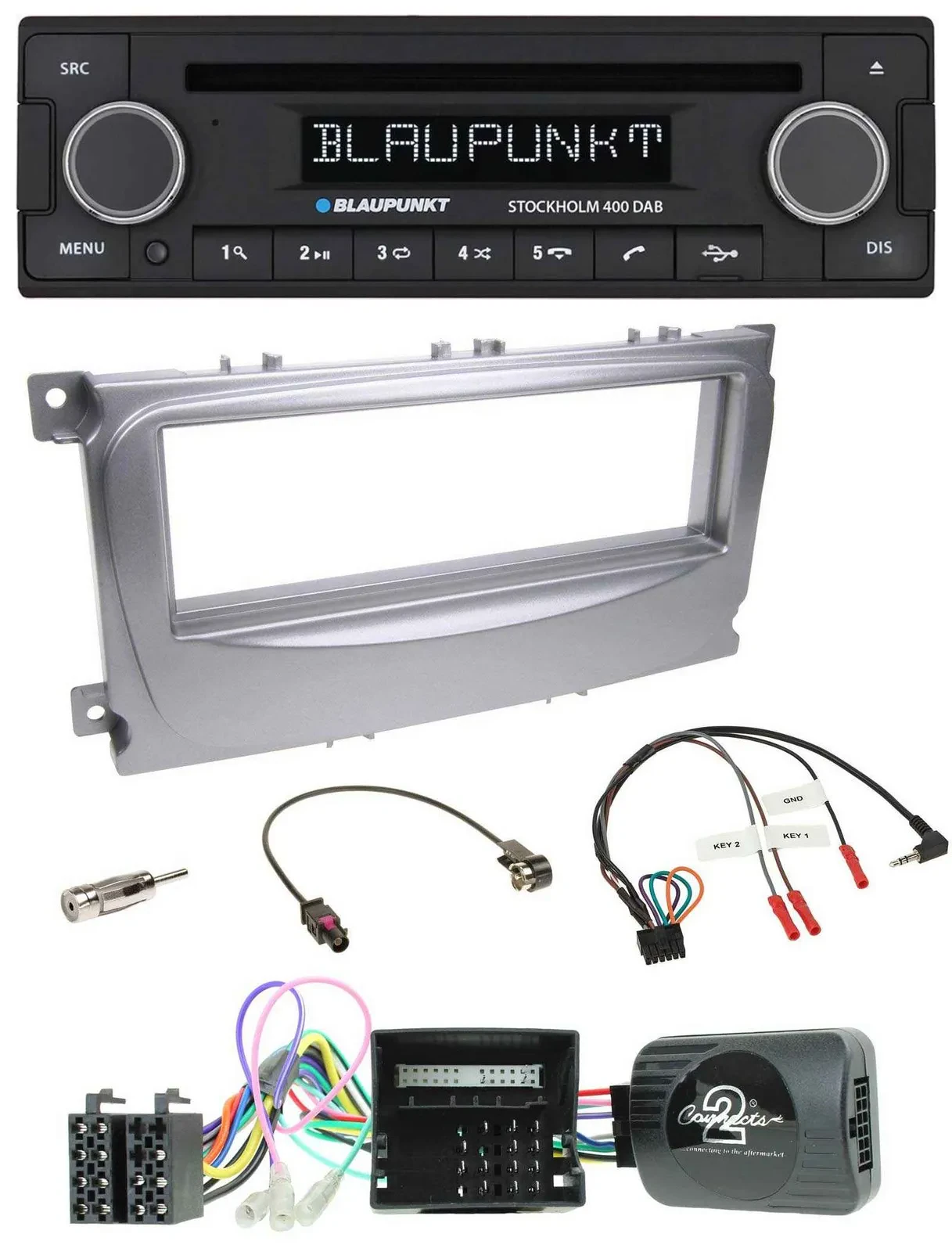 Blaupunkt Lenkrad Bluetooth DAB CD USB Autoradio für Ford S-Max Mondeo Can-Bus 0