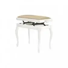 Банкетка Hidrau BG200 White Matt (TC1), сатинированная белая, ореховый вельвет