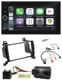 Автомагнитола для Hyundai Santa Fe Blaupunkt 2 DIN, DAB, TMC, Bluetooth, USB, поддержка кнопок на руле