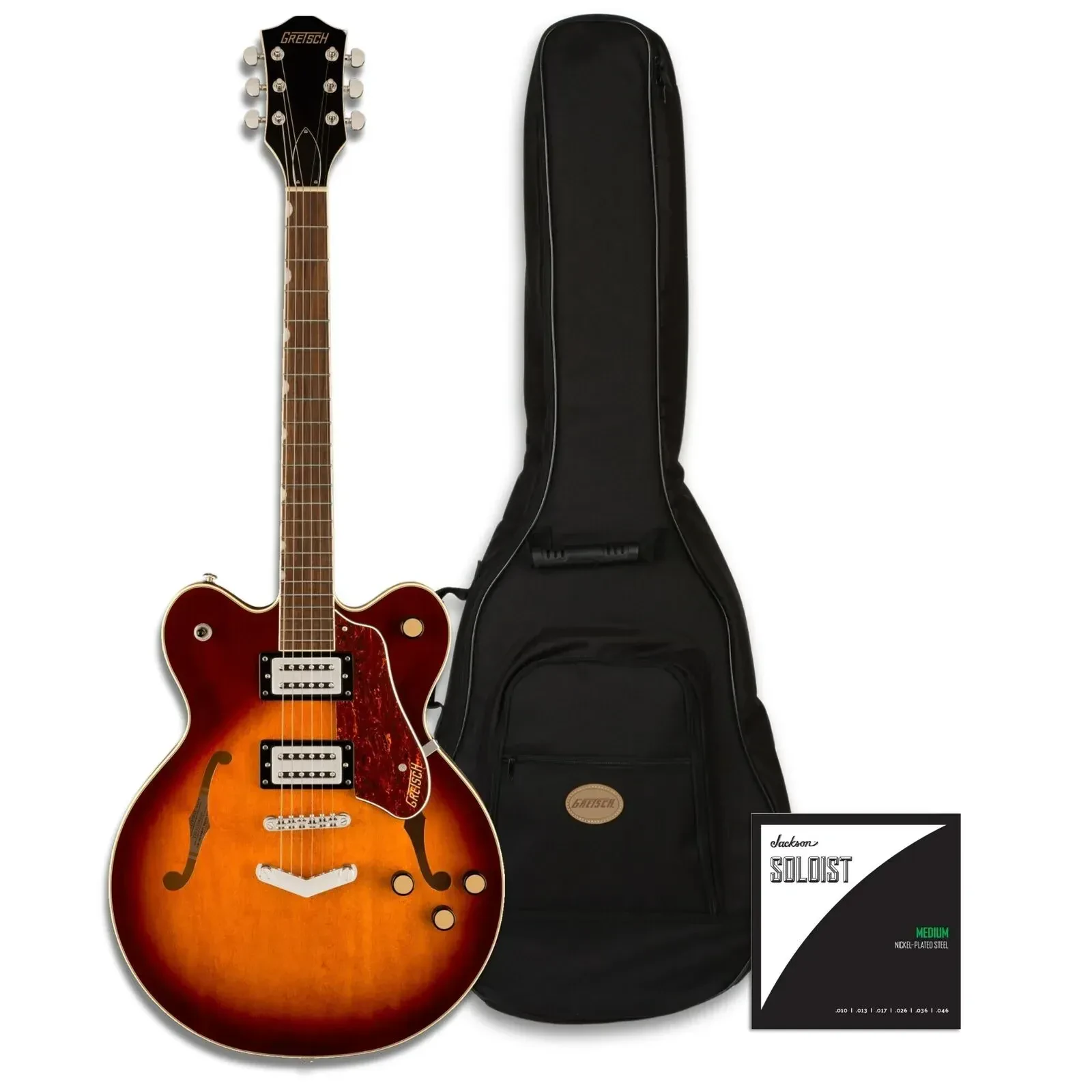 Gretsch G2622 Streamliner Center Block Double Forge Glow Guitar Bundle