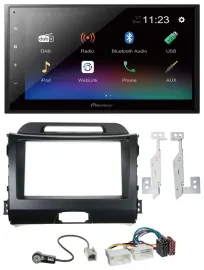 Автомагнитола для Kia Sportage 3 (2010–2015) Pioneer 2DIN, USB, Bluetooth, DAB, MP3, черная