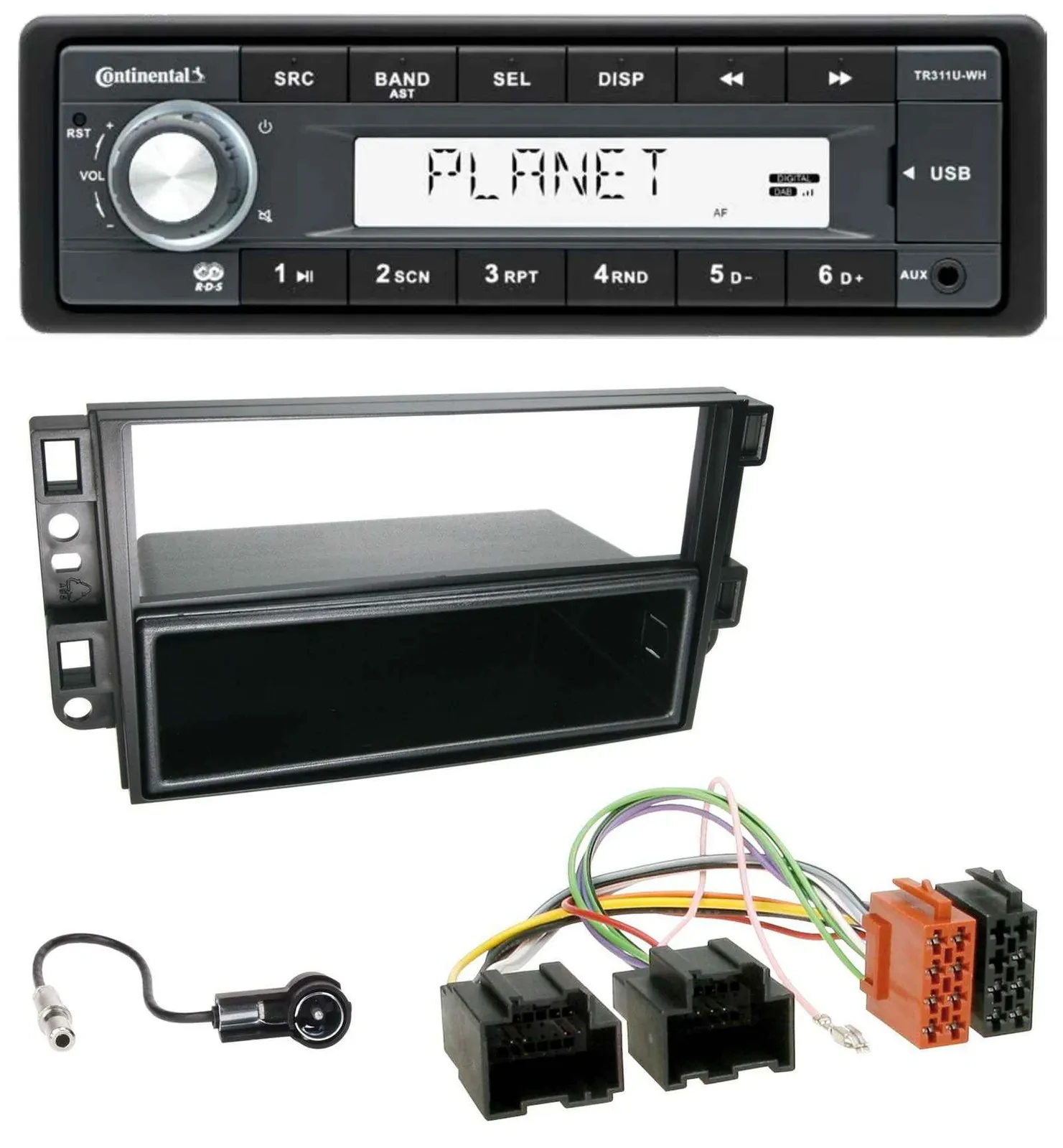 Continental USB MP3 AUX 1DIN Autoradio für Chevrolet Aveo Epica Captiva 06-11