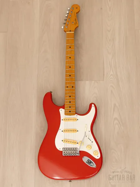 Электрогитара Fender Stratocaster 1957 Vintage Reissue ST57 SSS Fiesta Red w/gigbag Japan 2009