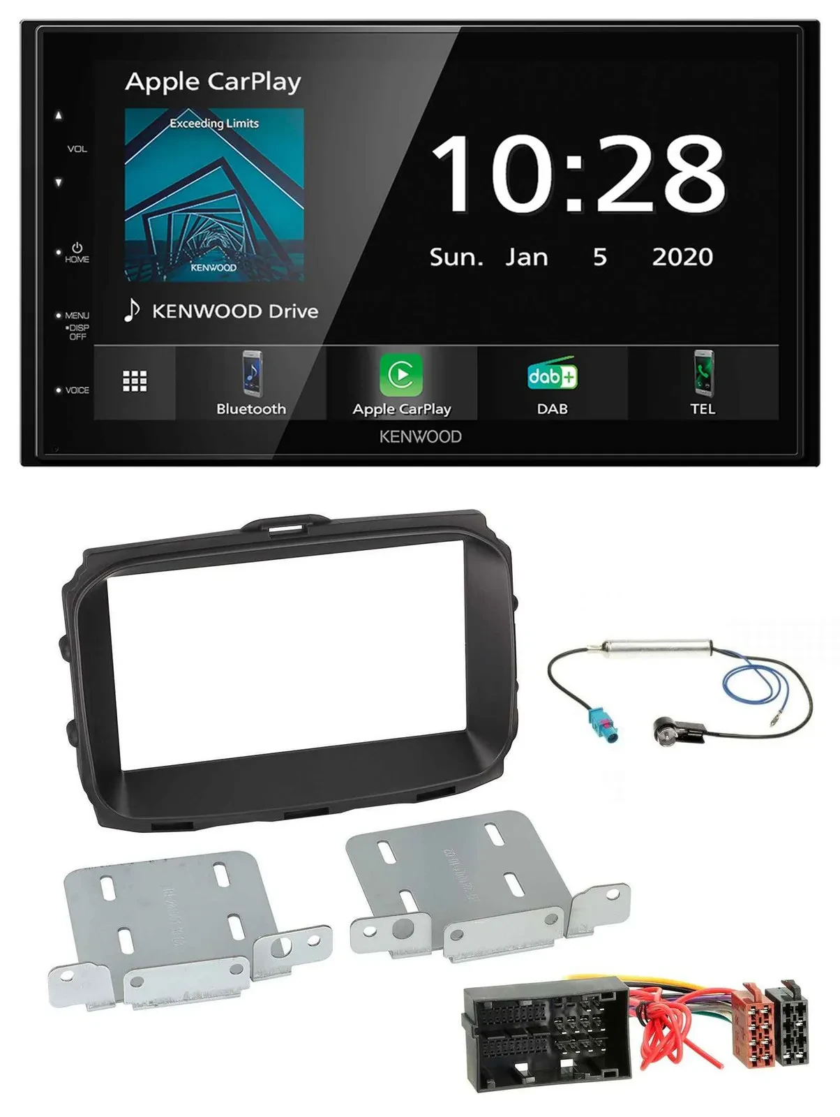 Kenwood Bluetooth MP3 DAB USB 2DIN Autoradio für Alfa Giulietta 940 Facelift ab