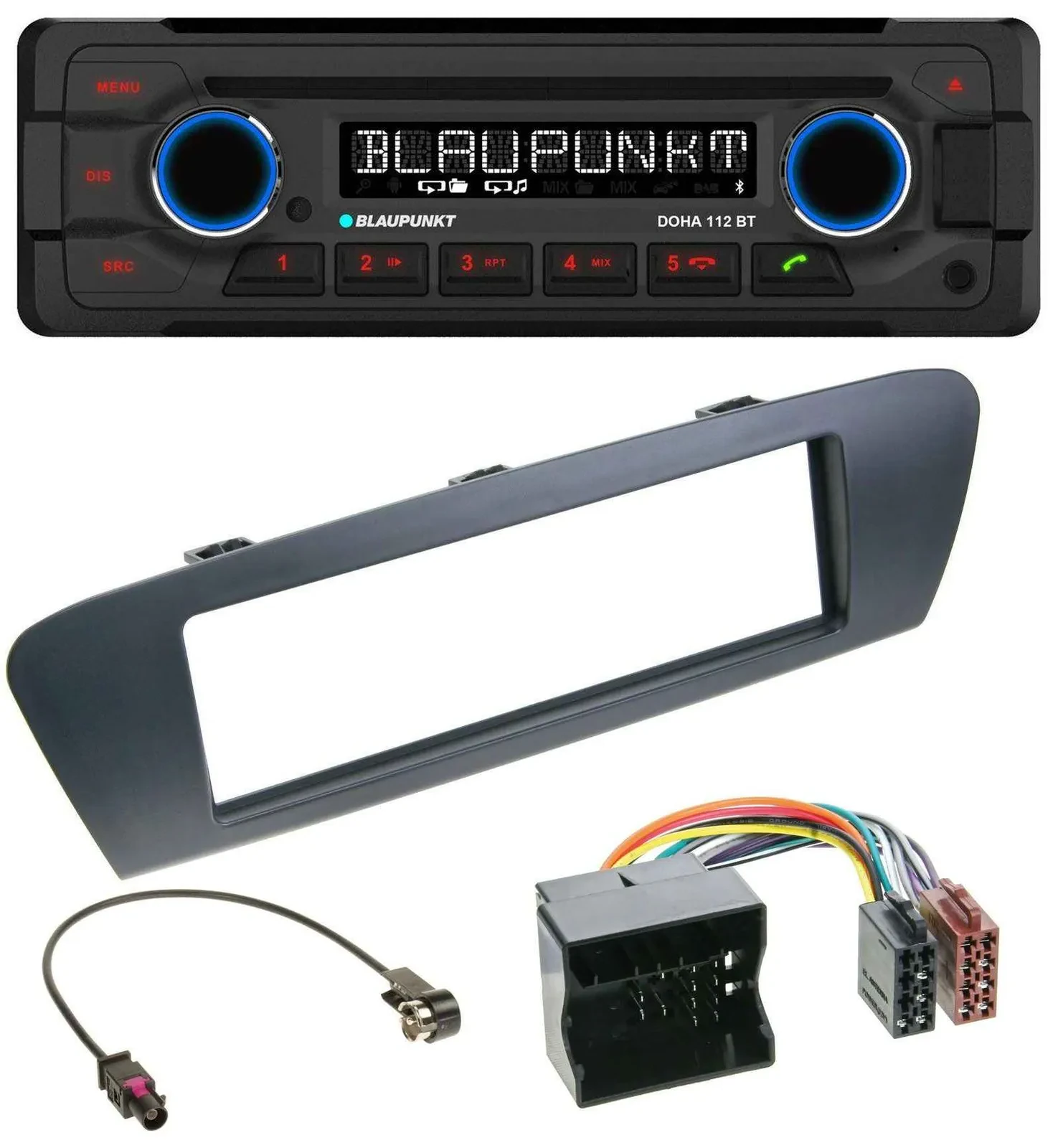 Автомагнитола для Renault Scenic (с 2012) Blaupunkt CD Bluetooth USB AUX серый