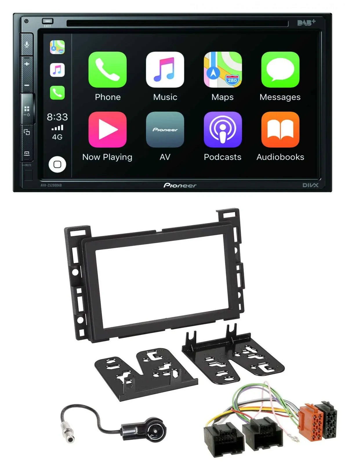 Автомагнитола Pioneer 2DIN DVD MP3 DAB Bluetooth USB для Opel GT (2007–2009)