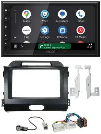 Автомагнитола для Kia Sportage 3 (2010–2015) Kenwood 2DIN, DAB, Bluetooth, USB, MP3, черная