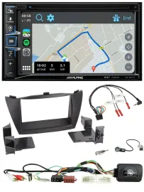 Alpine DAB TMC Bluetooth 2DIN USB Lenkrad Navigation für Hyundai Tucson 2010-201