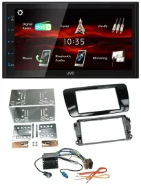 JVC USB Bluetooth MP3 DAB 2DIN Autoradio für Seat Ibiza ab 08 Klavierlack-schwar