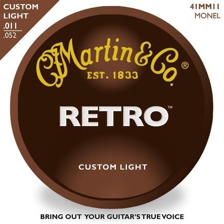 Струны для акустической гитары Martin 41MM11 Retro 11-52