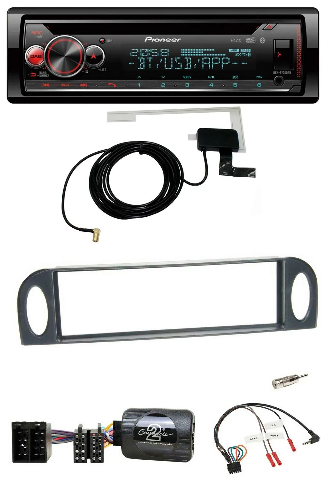 Pioneer DAB CD Lenkrad USB Bluetooth Autoradio für Citroen C5 2001-2005