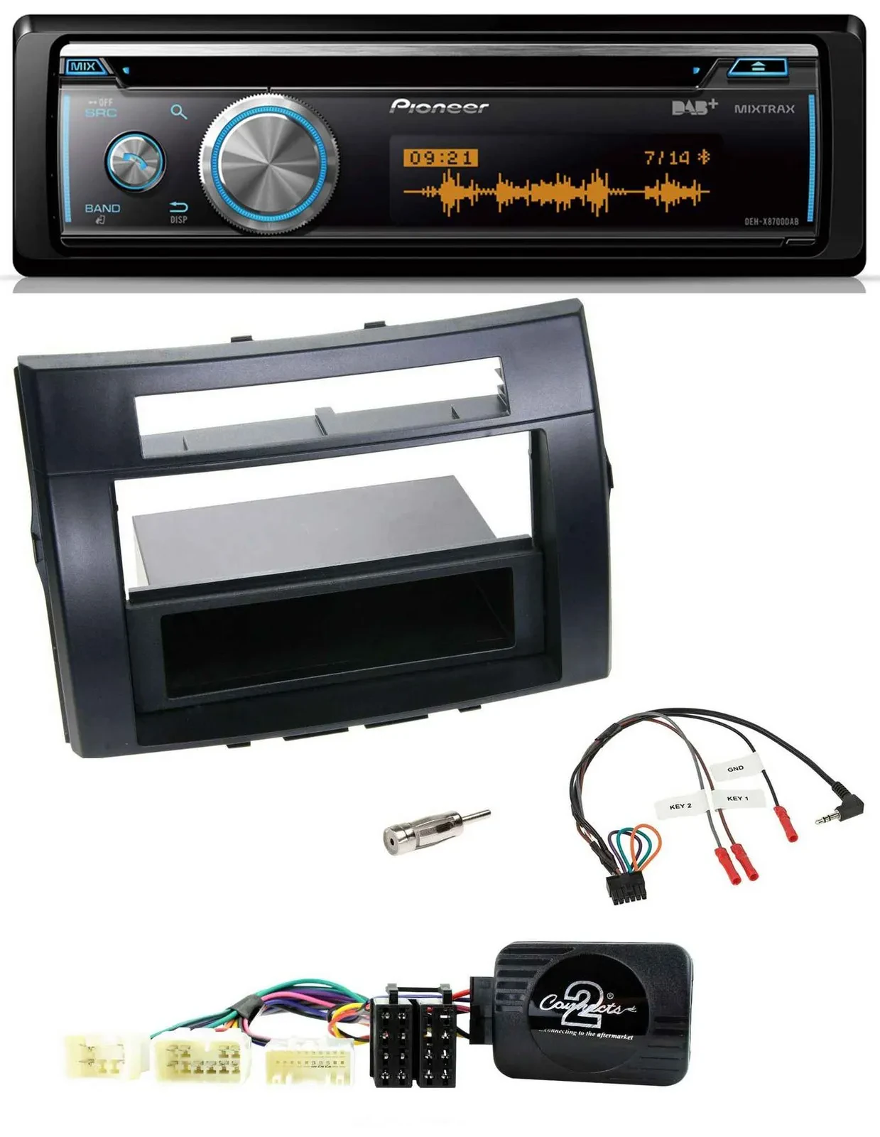 Pioneer Lenkrad DAB USB CD Bluetooth Autoradio für Toyota Corolla Verso 04-07 sc
