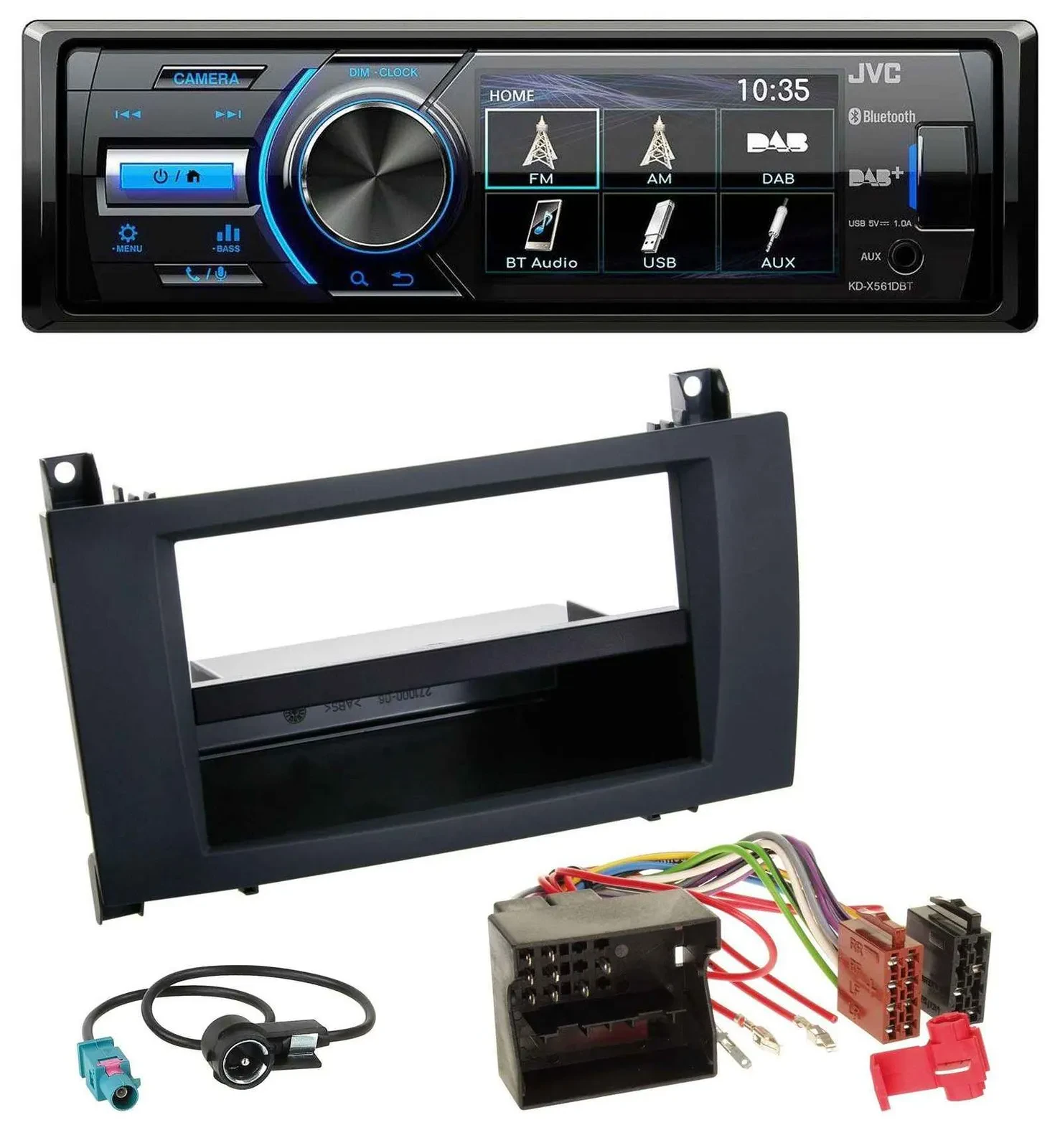 JVC Bluetooth MP3 USB DAB Autoradio für Mercedes SLK (R171, 2004-2011)