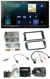 Pioneer Lenkrad Bluetooth USB 2DIN DAB Autoradio für Ford C-Max Galaxy Focus sch