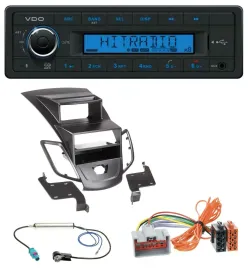 VDO AUX Bluetooth USB MP3 Autoradio für Ford Fiesta 08-10 Display schwarz