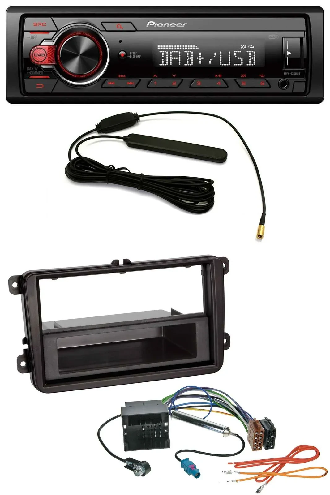 Pioneer MP3 DAB 1DIN AUX USB Autoradio für VW Passat 05-10 Polo 09-14 Scirocco a