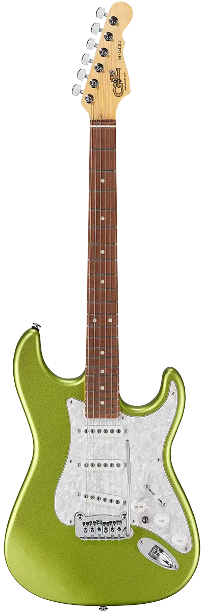 Электрогитара G&L Fullerton Deluxe S-500 Margarita CR, с чехлом
